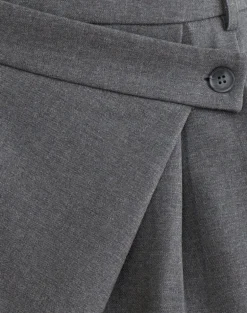 Kanna Asymmetric Trouser in Tailoring Charcoal