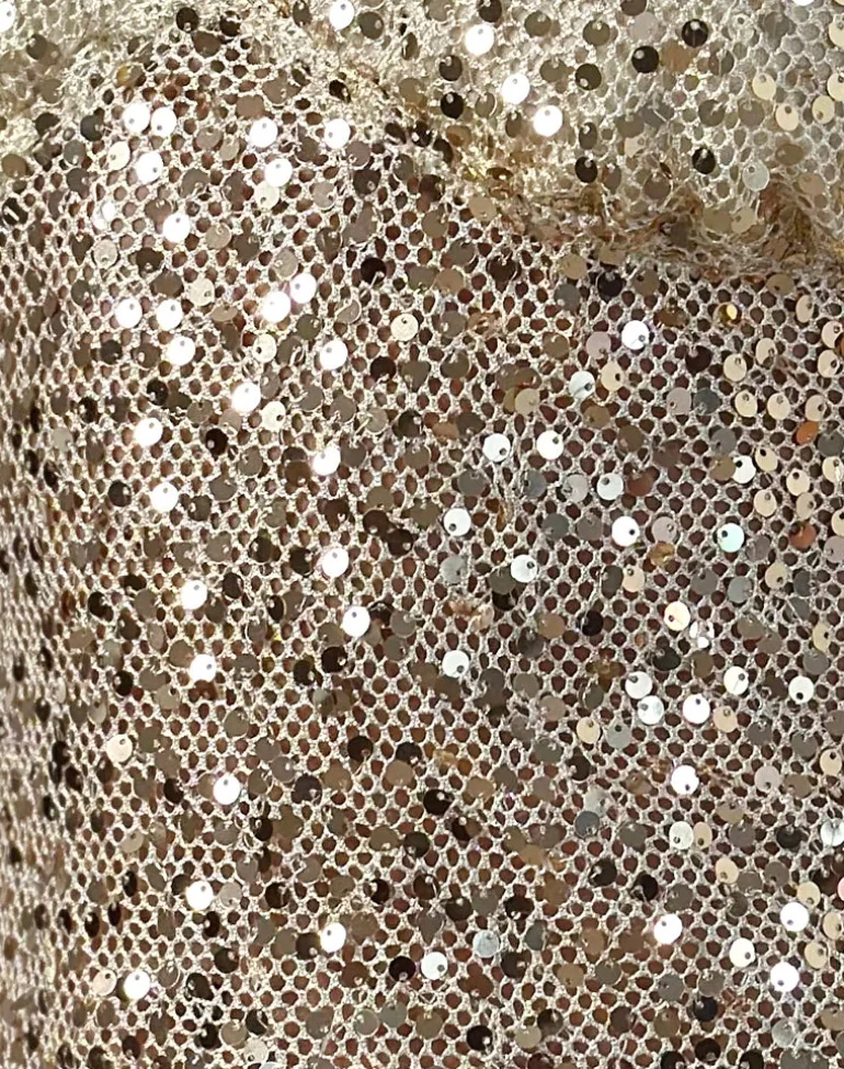 Karachi Triangle Cami Top in Sequin Gold
