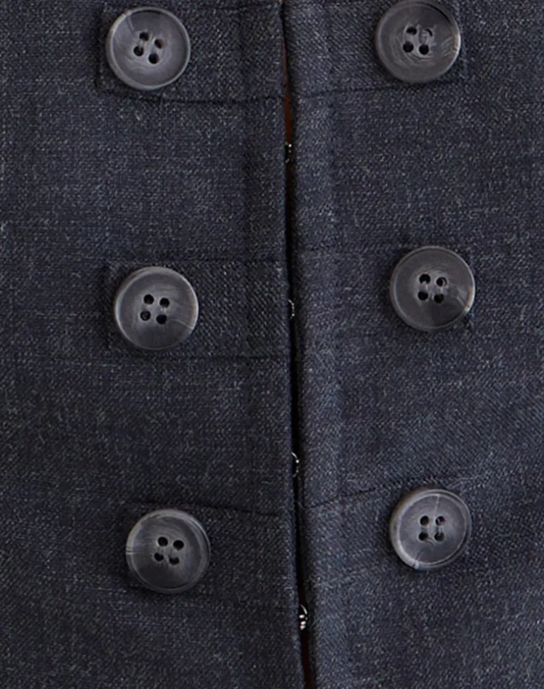 Kariso Corset Top in Tailoring Grey Blue