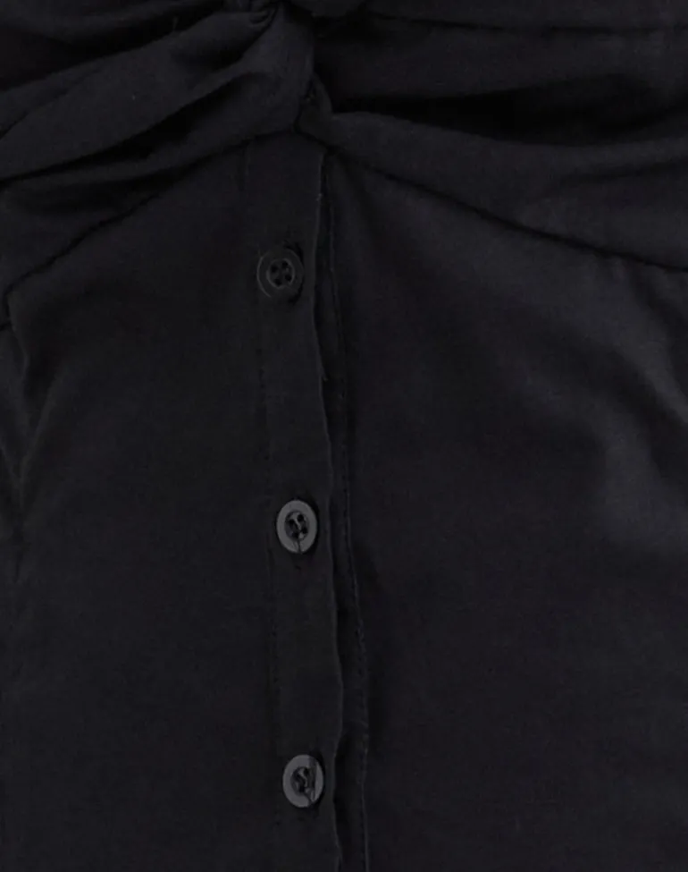 Karis Shirt in Poplin Black