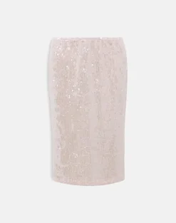Kavivi Midi Skirt in Sequin Baby Pink