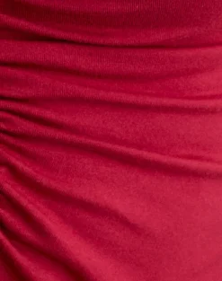 Kepangan Cutout Top in Jersey Adrenaline Red