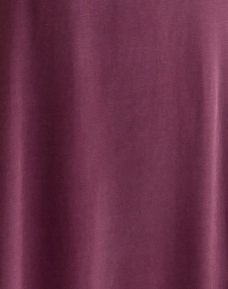 Kiku Maxi Dress in Cupro Deep Purple