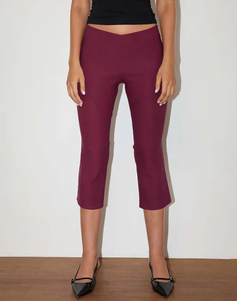 Kila Capri Trousers in Tailoring Burgundy