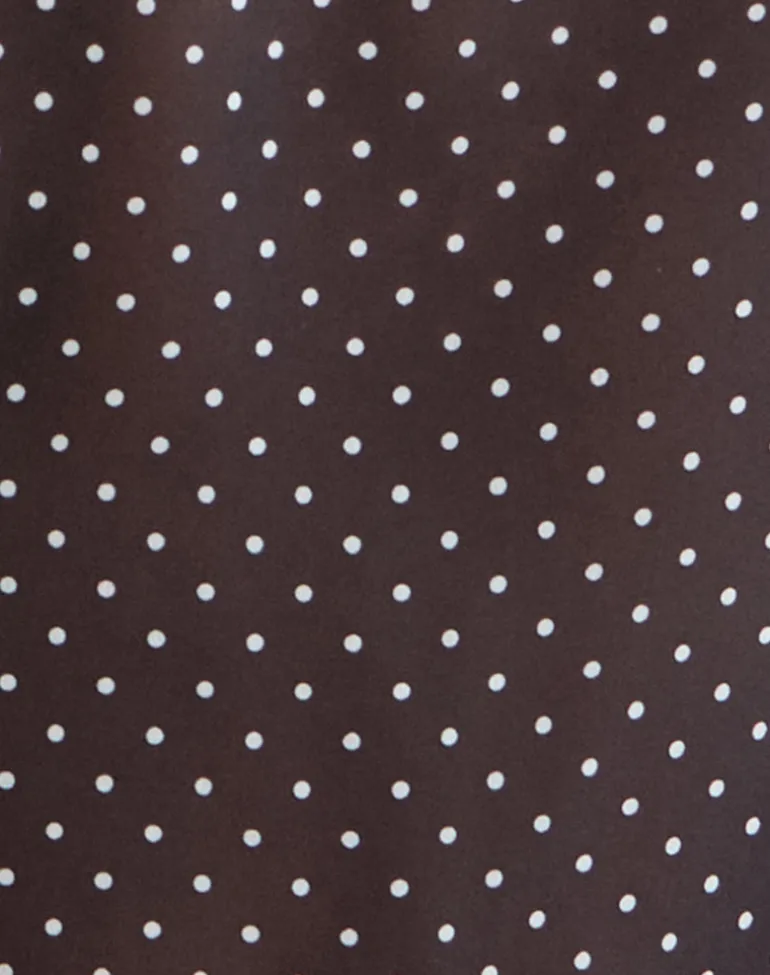 Kota Chiffon Blouse in Black with Micro Polka Print