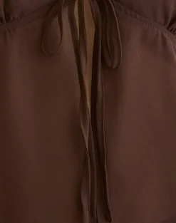 Kota Chiffon Blouse Top in Brown