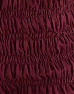 Kubo Ruched Shorts in Maroon
