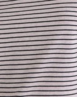 Kumiko Long Sleeve Top in Jersey Grey and Black