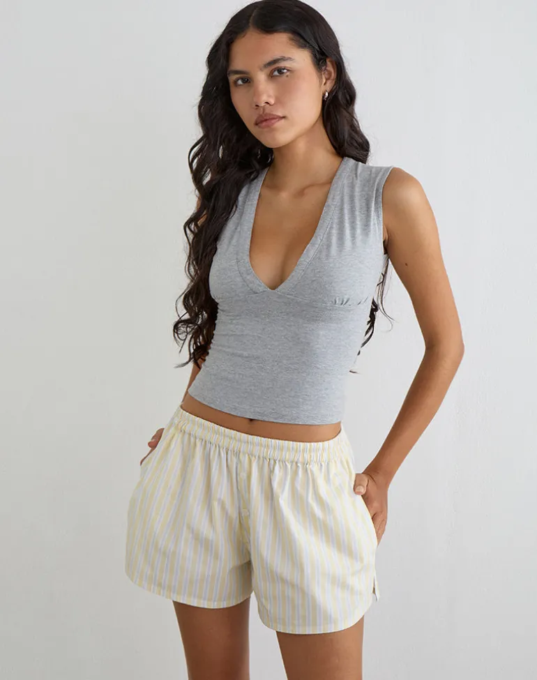 Laboxe Short in Candy Stripe Yellow