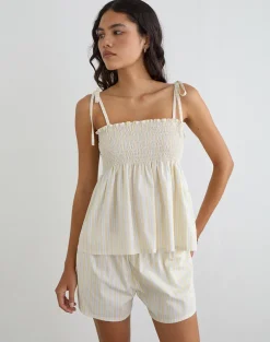 Laboxe Short in Candy Stripe Yellow