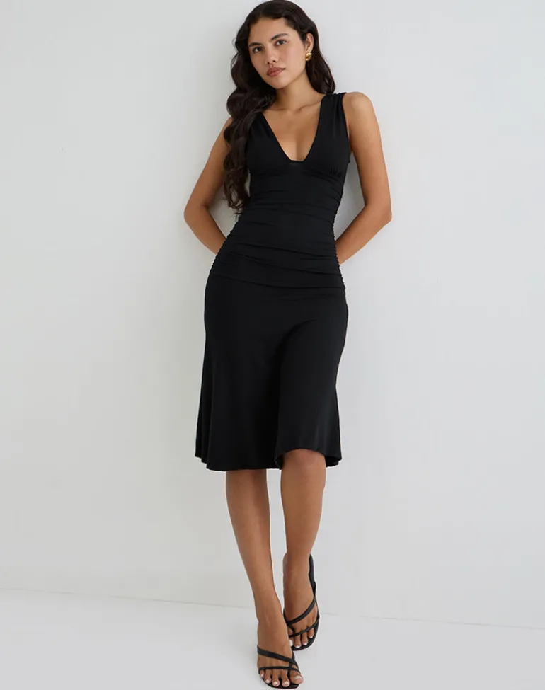 Laluma Midi Dress in Black