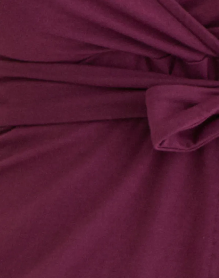Lamae Wrap Top in Deep Purple