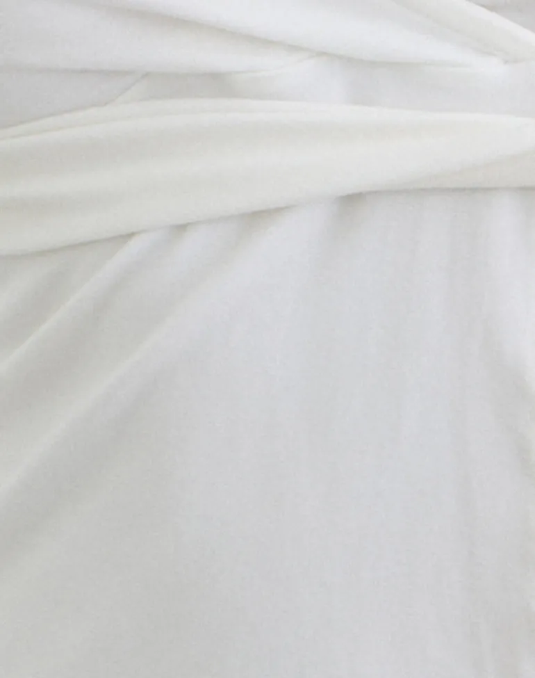 Lamae Wrap Top in Off White