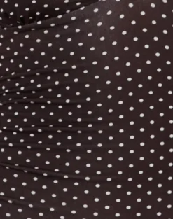 Lanai Mini Dress in Micro Polka Brown