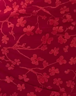 Lashka Mini Dress in Red Grunge Floral Flock