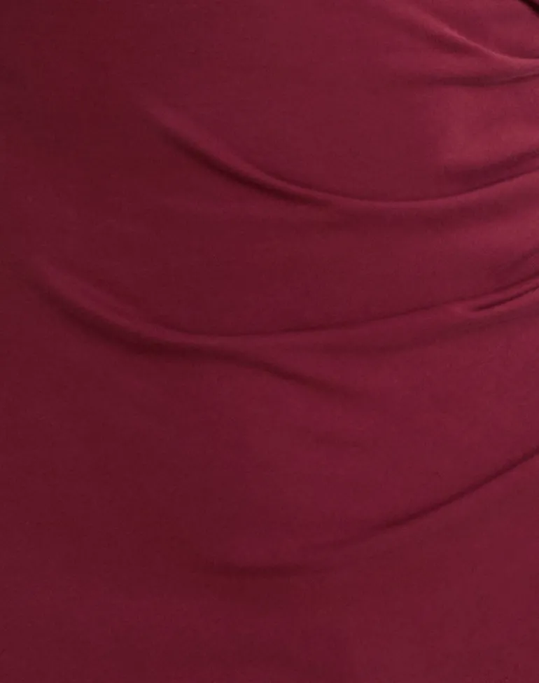 Lasya Long Sleeve Top in Burgundy