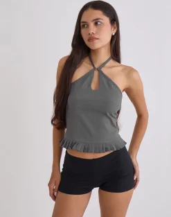 Lavena Top in Tailoring Slate Grey