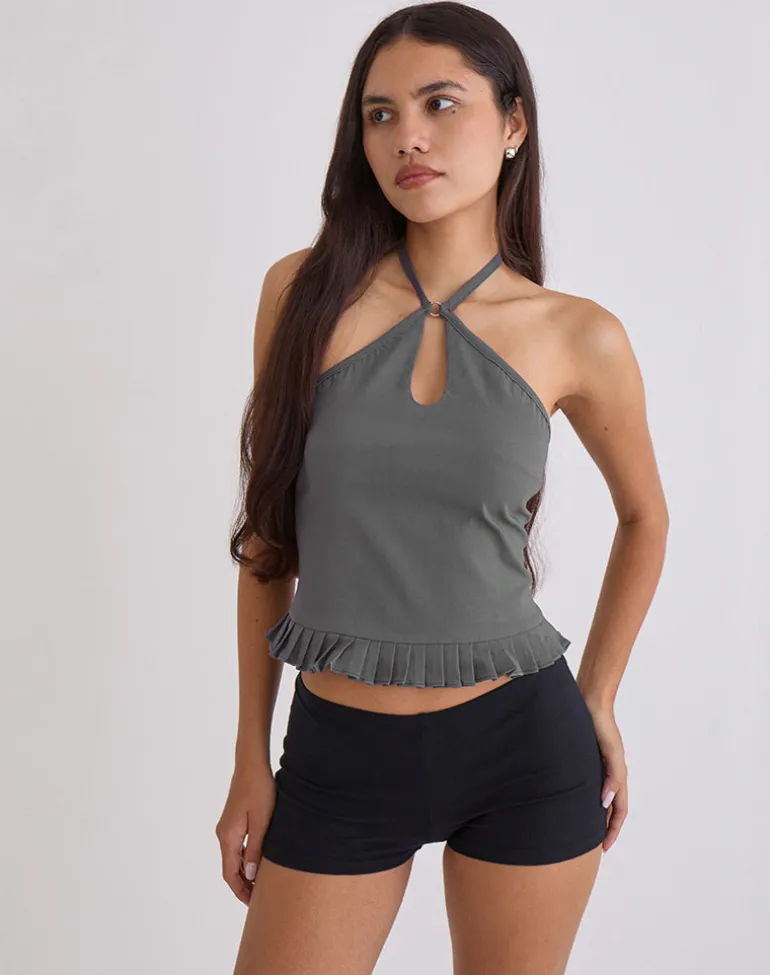 Lavena Top in Tailoring Slate Grey