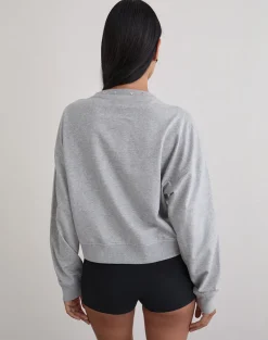 Lazuly Slim Sweatshirt in Grey Marl with Studs