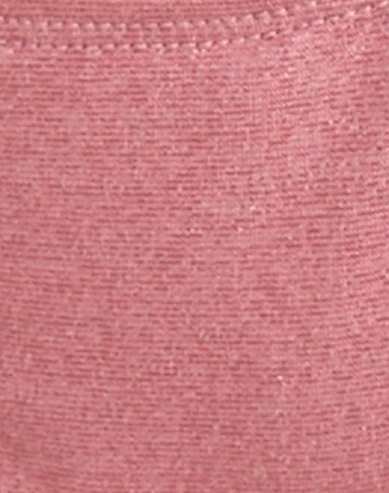 Lentra Bikini Bottom in Shimmer Mauve with Spiral and Beads