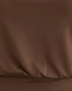 Leocadia Bandeau Top in Cupro Bitter Chocolate