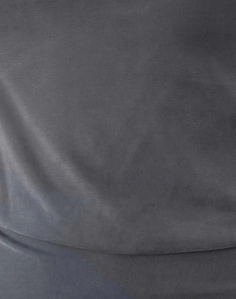 Leocadia Bandeau Top in Dark Grey