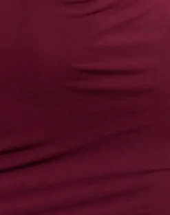 Leona Twist Mini Dress in Wine Red