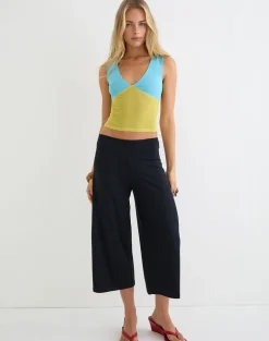 Lihat Top in Baby Blue and Mustard