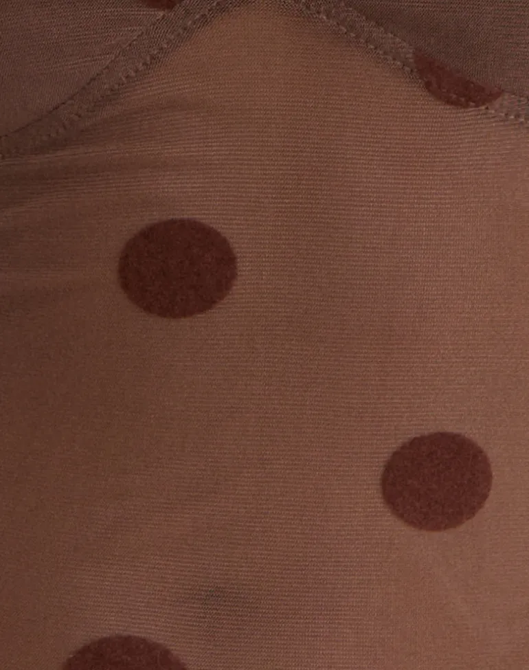 Lihat Top in Big Polka Brown