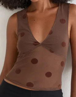 Lihat Top in Big Polka Brown
