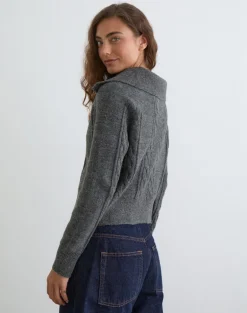 Lilena Zip Jumper in Knit Dark Shadow
