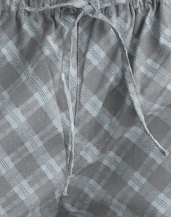 Lirura Trouser in Poplin Oblique Check Grey