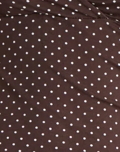 Lobos Crossover Top in Jersey Micro Polka Brown