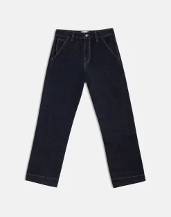 Low Rise Cinch Twisted Seam Jean in Indigo