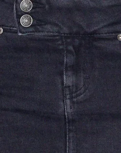 Low Rise Denim Mini Skirt Black Wash