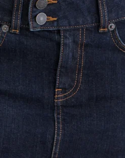 Low Rise Denim Mini Skirt in Indigo