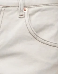 Low Rise Parallel Jeans in Off White