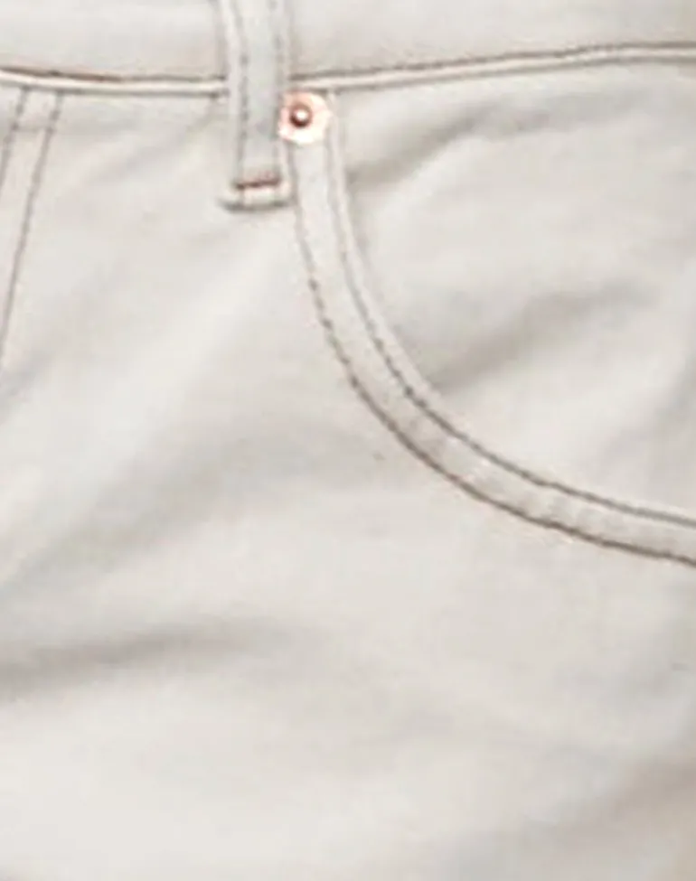 Low Rise Parallel Jeans in Off White
