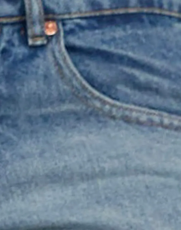 Low Rise Parallel Jeans in Powder Blue