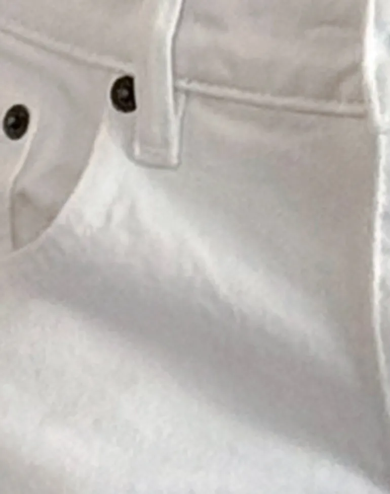 Low Rise Parallel Jeans in True White