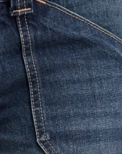 Low Rise Relaxed Cargo Jeans in Mid Blue Tint