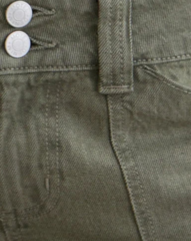 Low Rise Relaxed Cargo Jeans in Olive