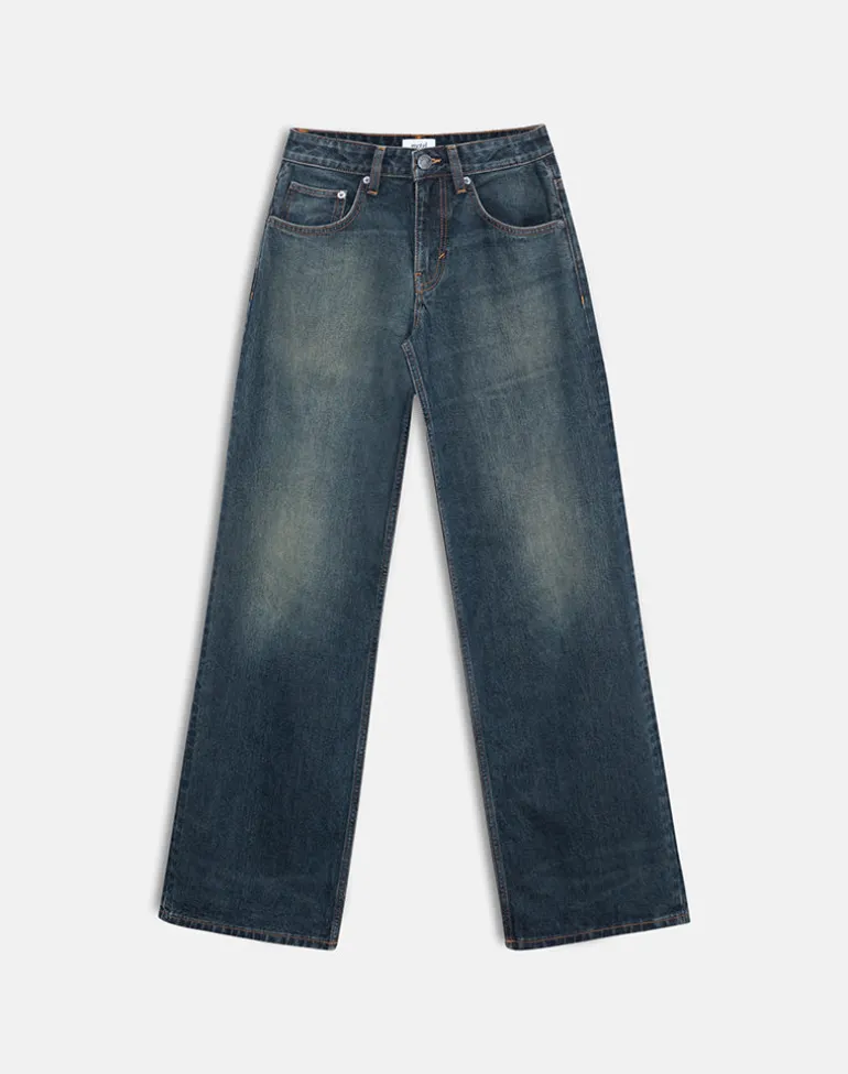 Low Rise Roomy Jeans in Aged Mid Blue