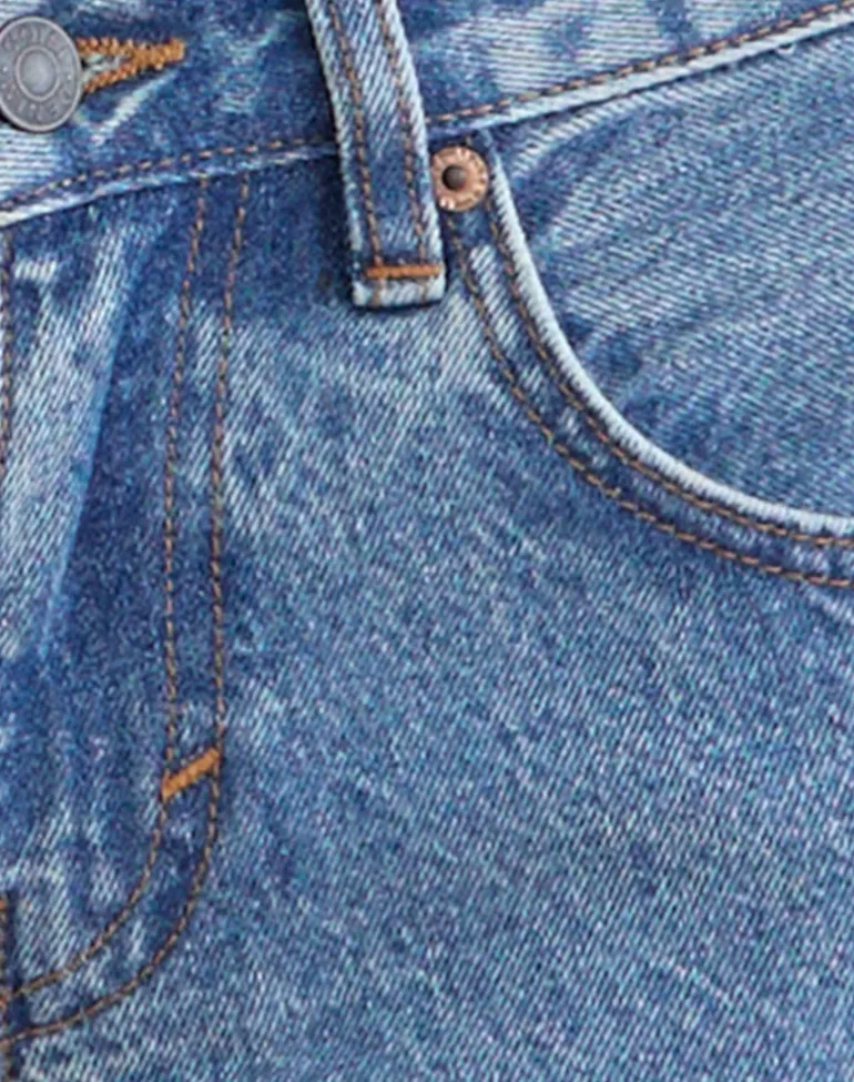 Low Rise Roomy Jeans in Blue Stone
