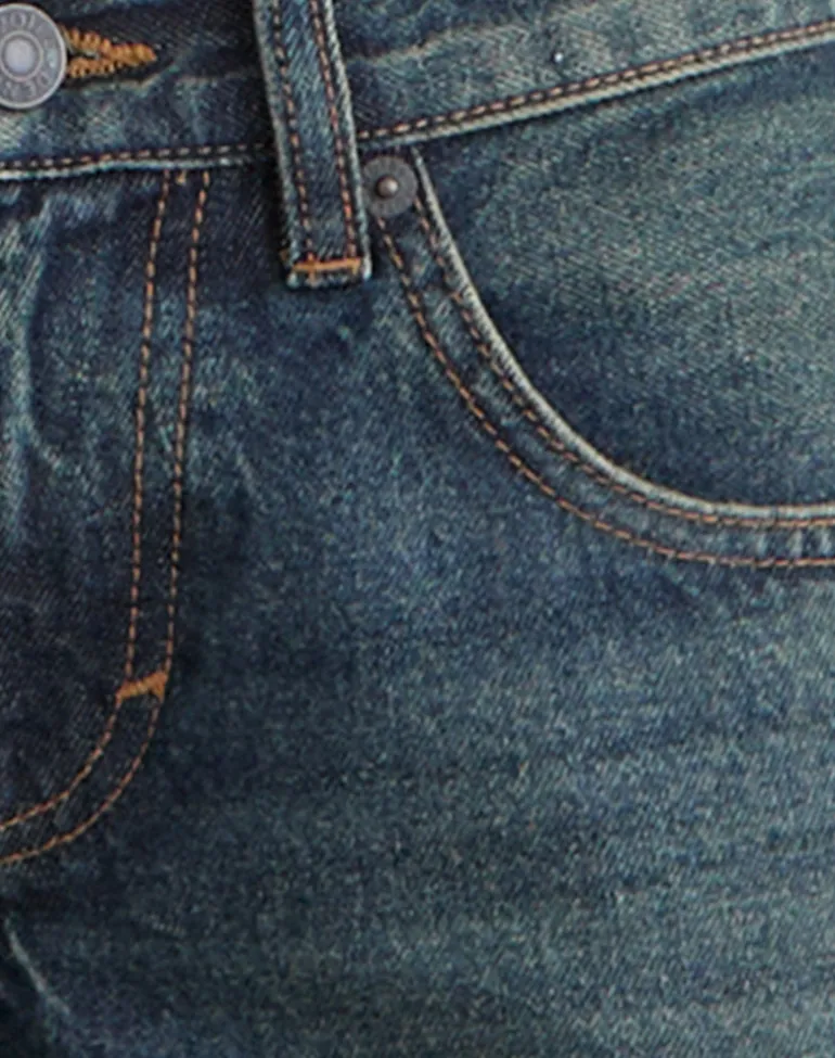 Low Rise Roomy Jeans in Dirty Green
