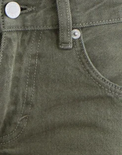 Low Rise Roomy Jeans in Olive