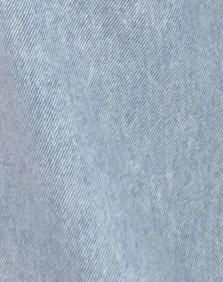 Low Rise Roomy Jeans in 80's Light Wash Blue