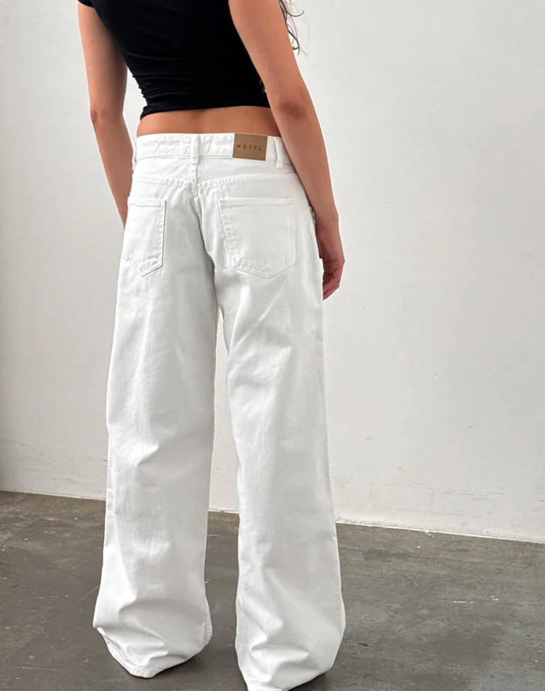 Low Rise Roomy Jeans in True White