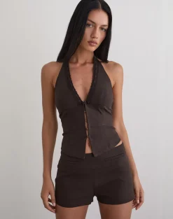 Lucen Mini Short in Tailoring Brown