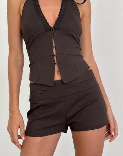 Lucen Mini Short in Tailoring Brown